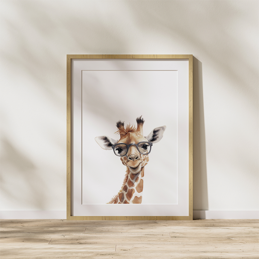 Geeky Giraffe Print