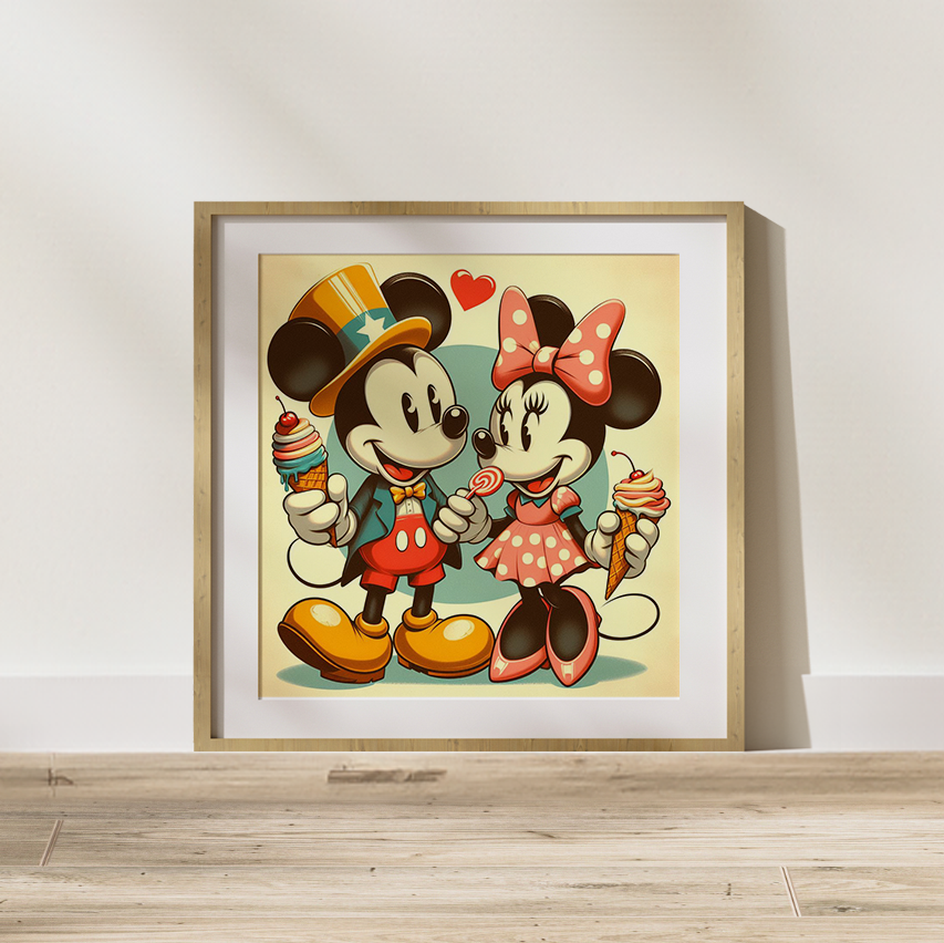Mickey & Minnie Retro Print