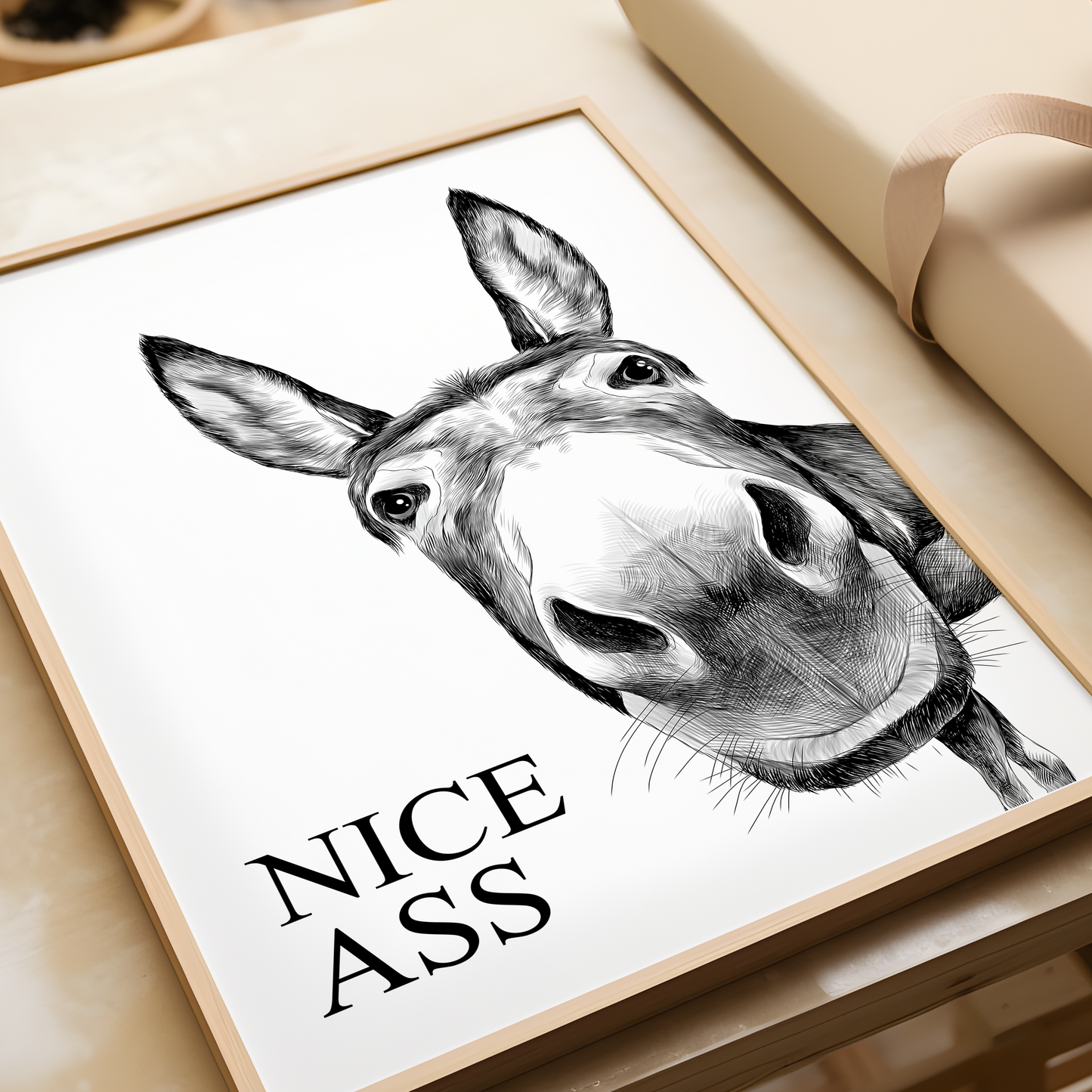 Cheeky Donkey 'Nice Ass' Print