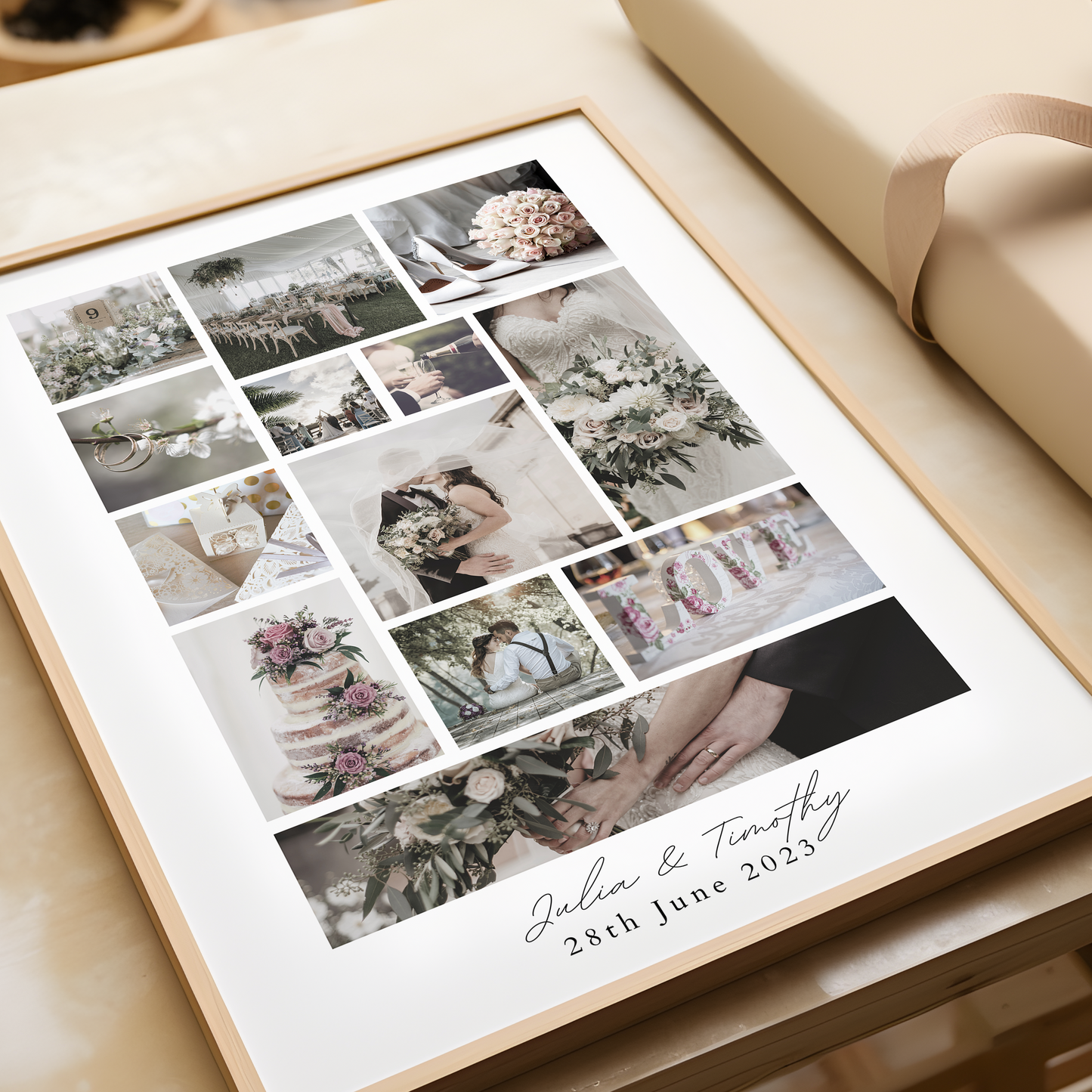 Wedding/Anniversary Photo Collage Print