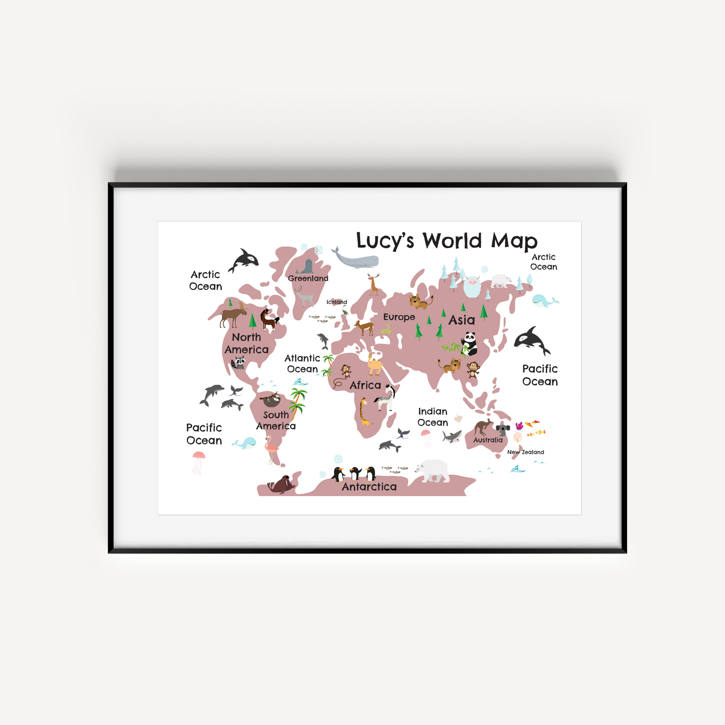 Animal Map Of The World