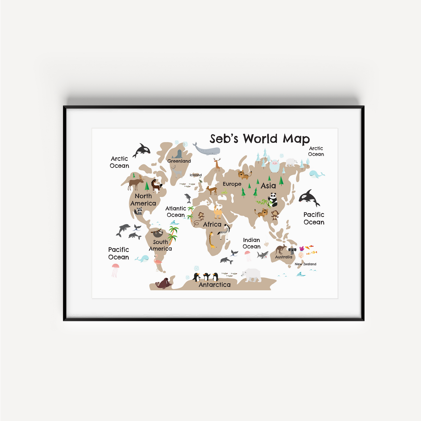 Animal Map Of The World